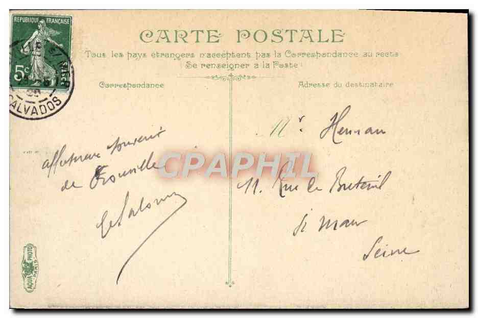 Trouville - Le bac à marée haute — éditeur L.N. & Cie, n°26 — Verso