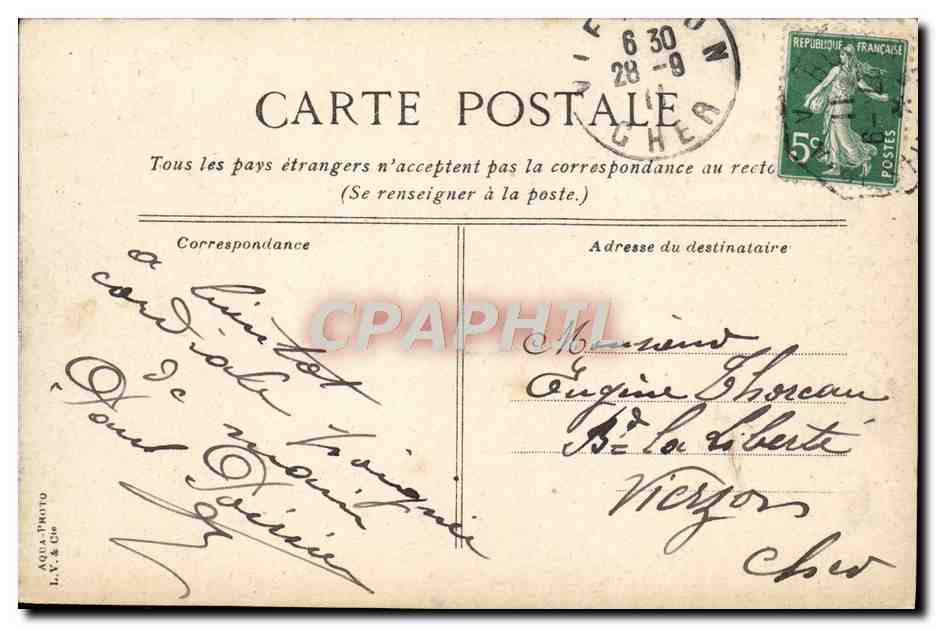 CPA Trouville Le bac a maree basse — Verso