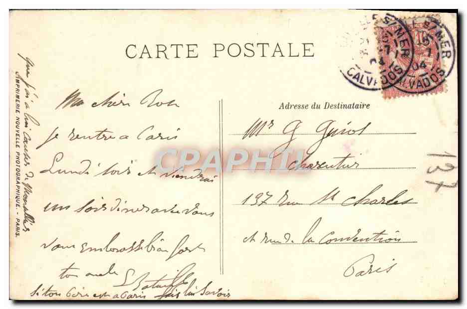 CPA Trouville Le bac de Deauville Bateaux  — Verso