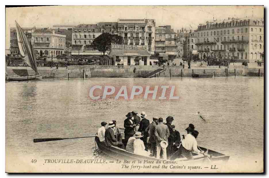 CPA Trouville Deauville le bac et la place du casino