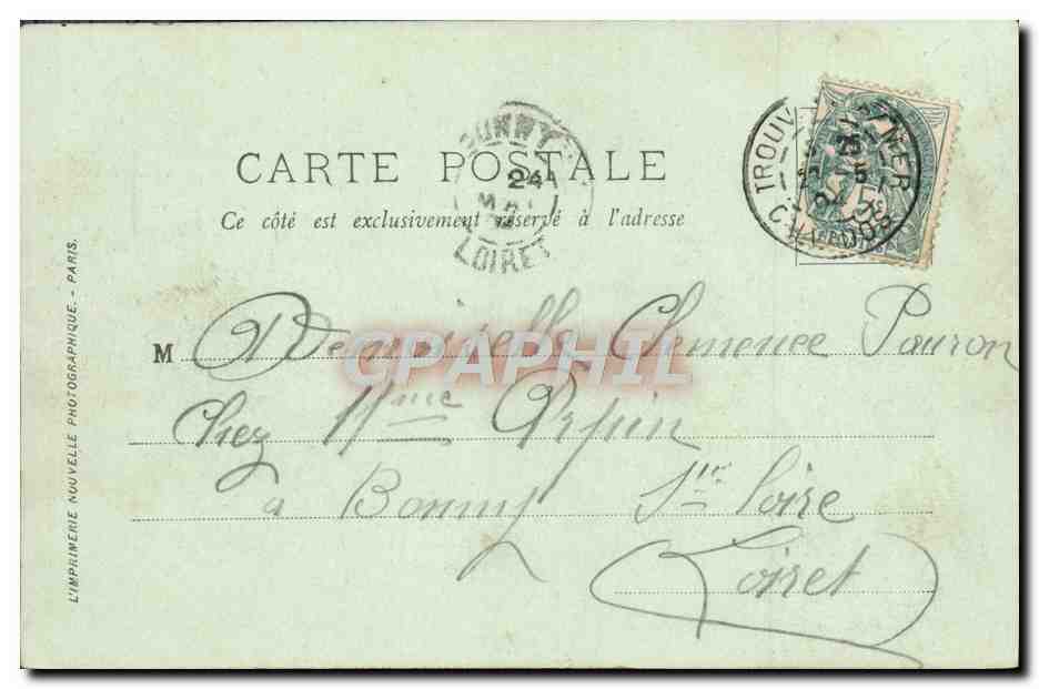 CPA Trouville Le bac de Deauville Bateaux — Verso