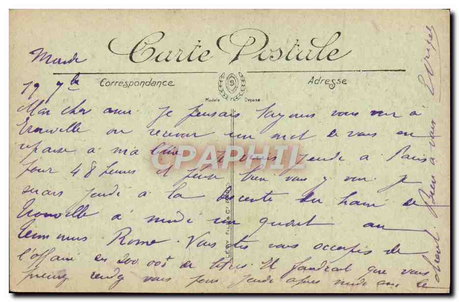 CPA Trouville Le bac de Deauville Bateaux — Verso
