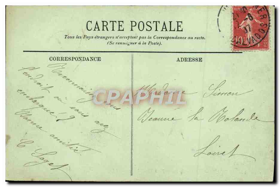 CPA Trouville Le bac de deauville a maree basse — Verso