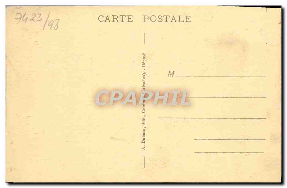CPA Fontaine Henry Chateau du Calvados — Rückseite