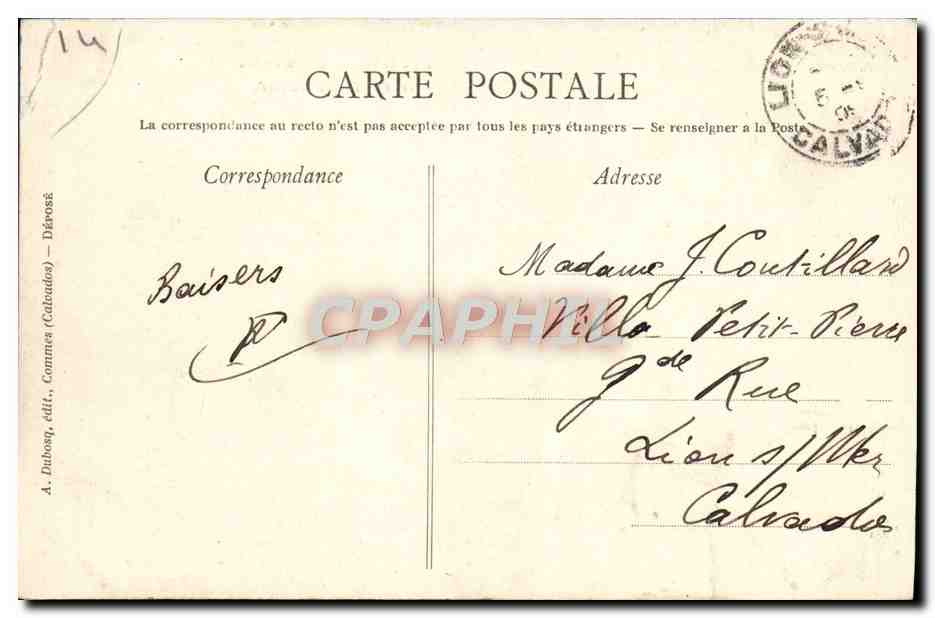Schloss Fontaine-Henry — Calvados — A. Dubon, Verlag (Calvados) n° 404 — Rückseite