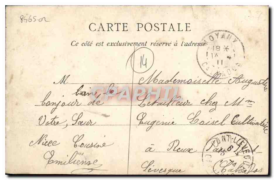 Lisieux et ses Environs — Château de Fumichon — Tour Henri IV — La C.P.A. Paris — Verso