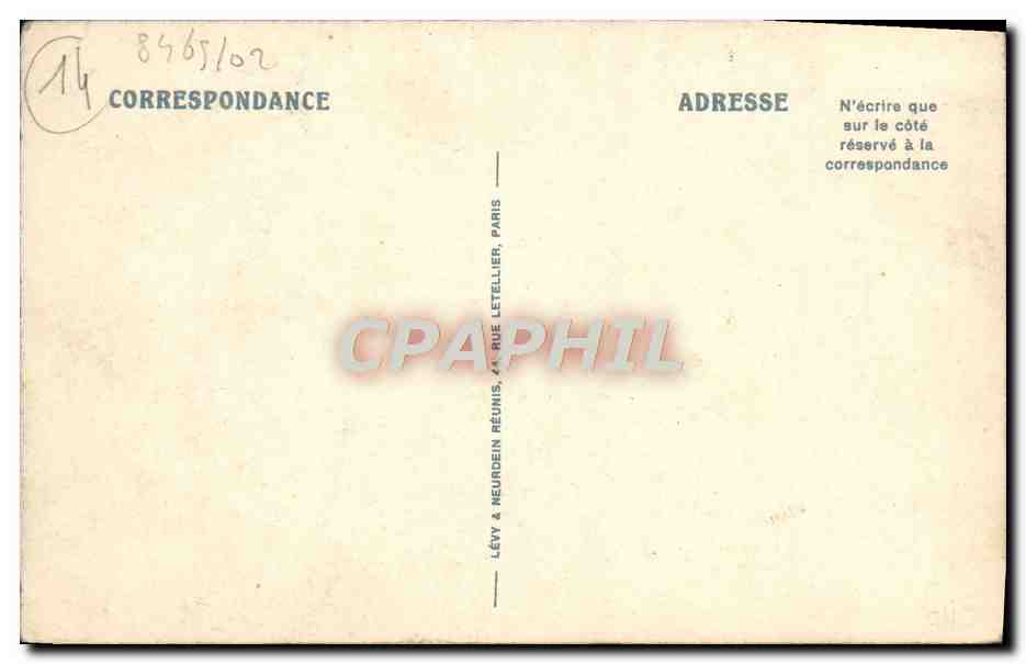 CPA Honfleur Barques de Peche — Verso