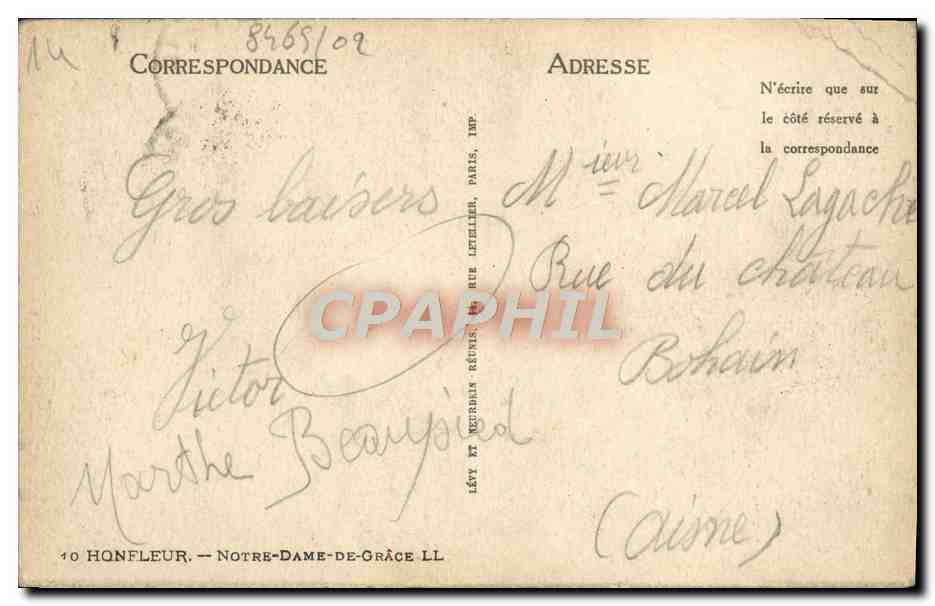 Honfleur — Notre-Dame-de-Grâce — Lévy et Négrin, Imp. T.P. — Reverso