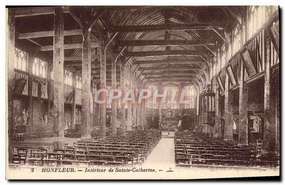 CPA Honfleur Interieur de Sainte Catherine