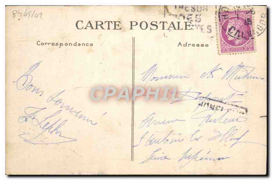 CPA Honfleur La Lieutenance et la Cote Vassal — Rückseite