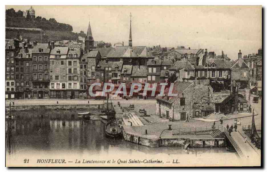 Honfleur — La Lieutenante et le Quai Sainte-Catherine — LL. n°31