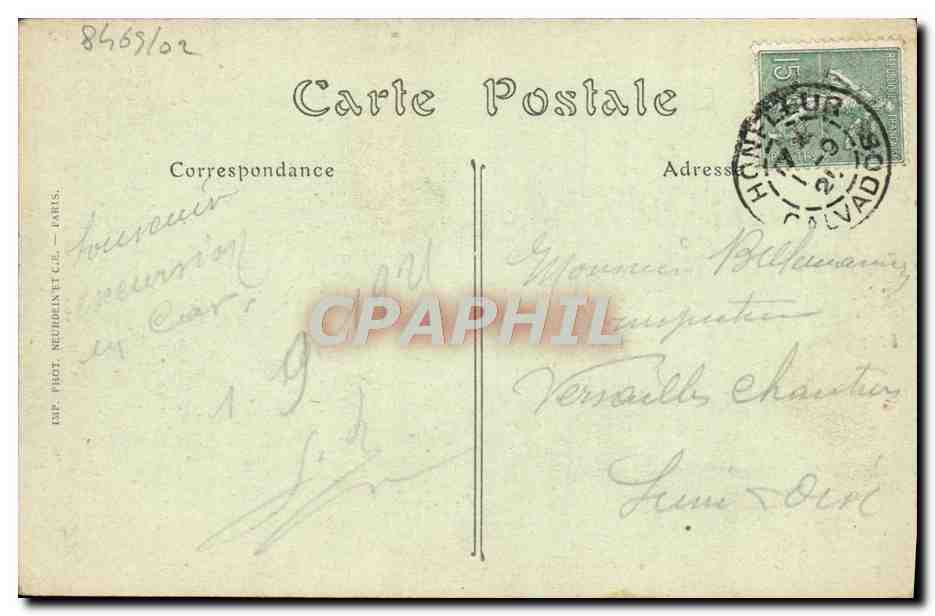 CPA Honfleur L'Eglise Sainte Catherine et le Marche — Rückseite