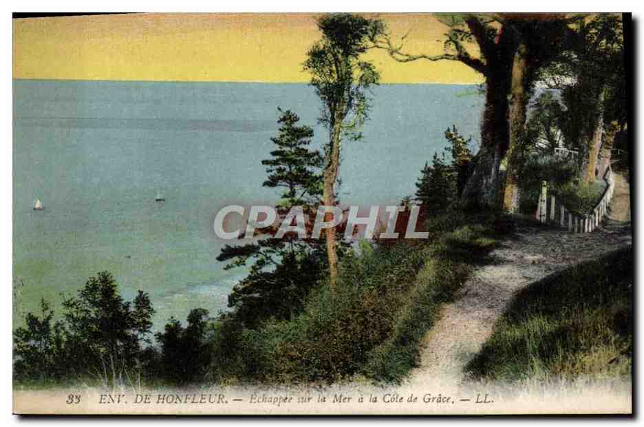 Env. de Honfleur — Echappée sur la Mer à la Côte de Grâce — LL. — N° 39