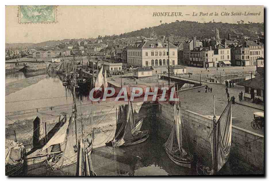 Honfleur — Le Port et la Côte Saint-Léonard — Éditeur non identifié