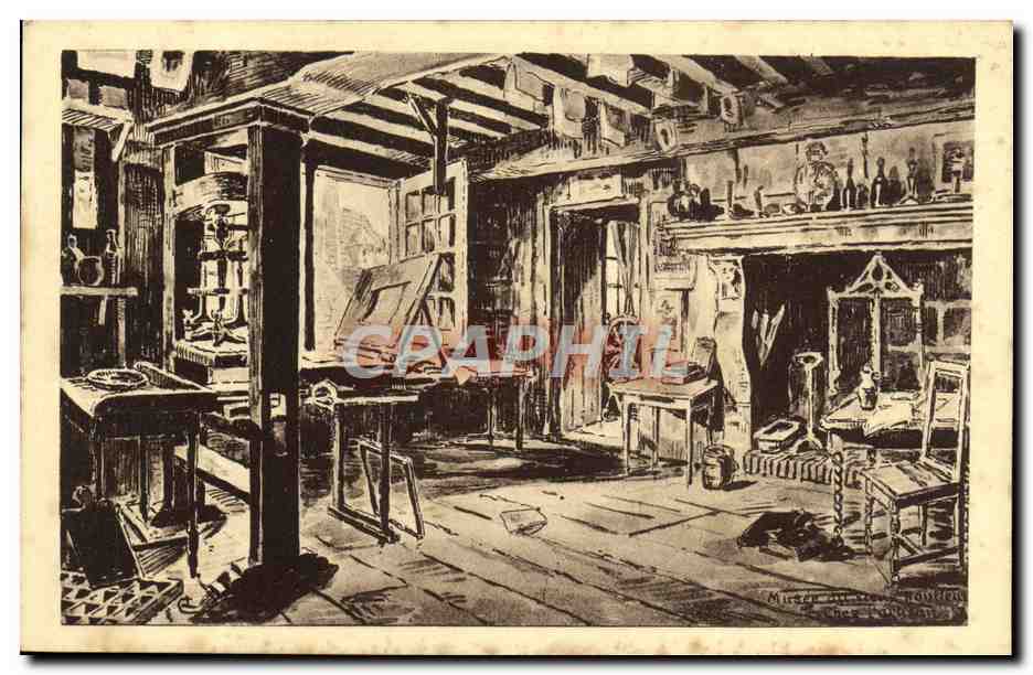 Intérieur d'une maison — vue d'atelier — Musée du Vieux Honfleur