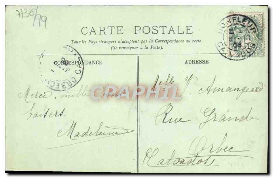 Honfleur — Le Musée du Vieux Honfleur — LL. — n°28 — Reverso