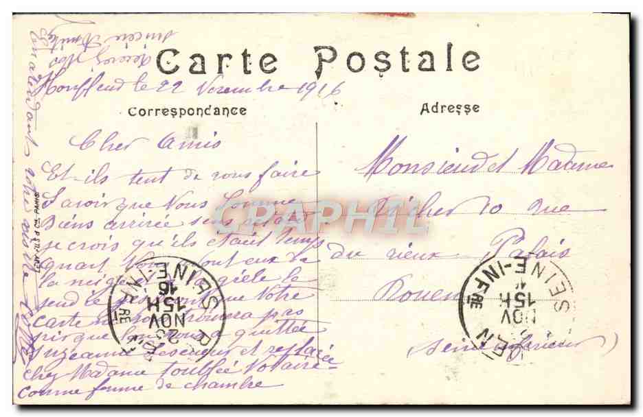 Honfleur — Le Musée du Vieux Honfleur — LL. — Chardons Anglais — Reverso