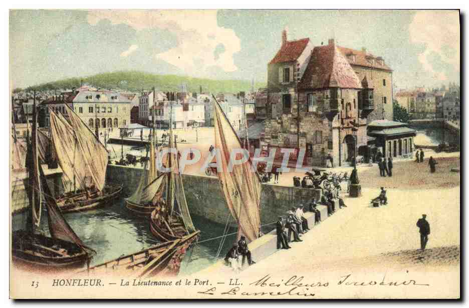 Honfleur — La Lieutenante et le Port — LL. Meilleurs Imprimeur