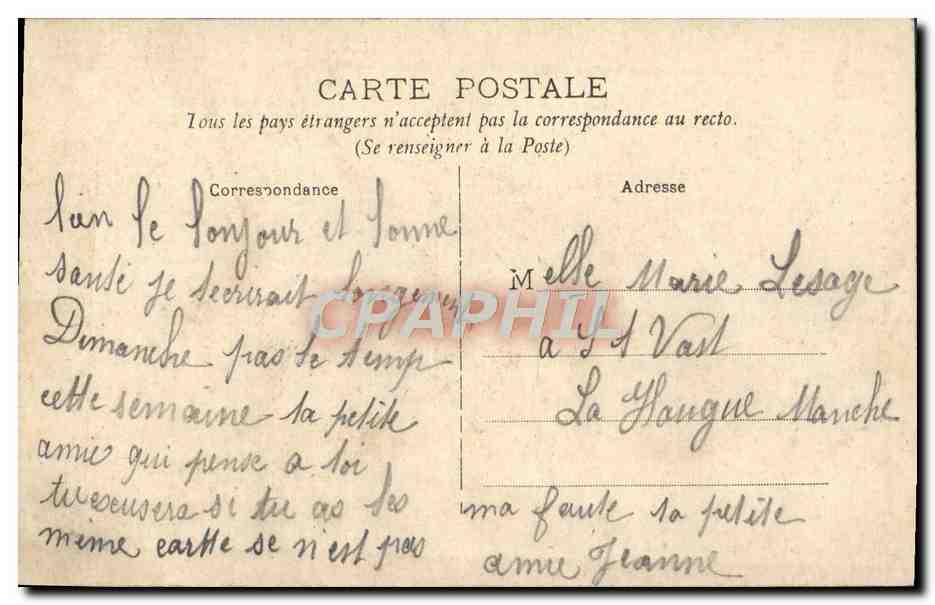 Femme normande — Paysanne des environs de Honfleur — La C.P.A. — n°61 — Reverso