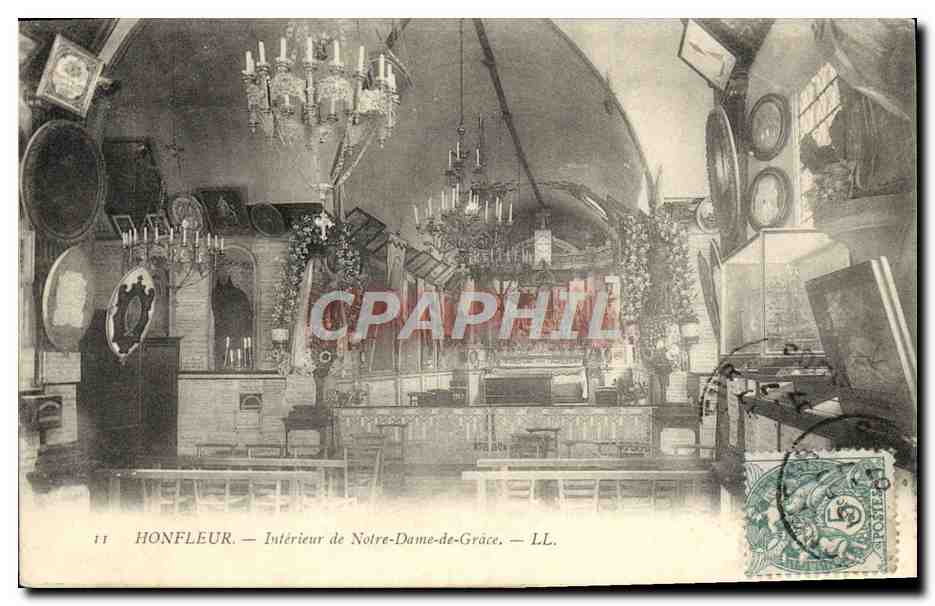 Honfleur — Intérieur de Notre-Dame-de-Grâce — LL.