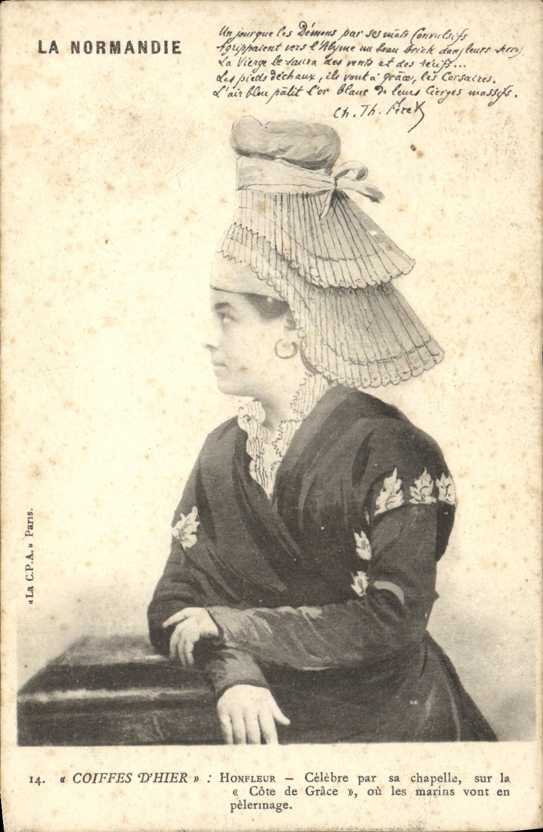 CPA Honfleur Coiffes d'hier Folklore Costume 