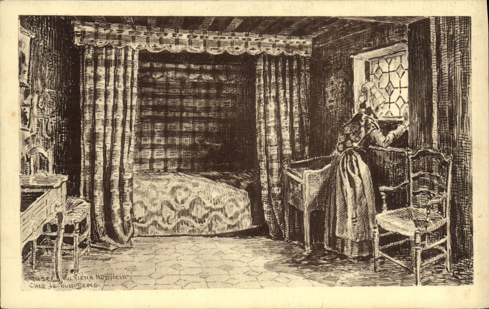 Chambre au musée — Musée du Vieux Honfleur — Chez le Bourgeois