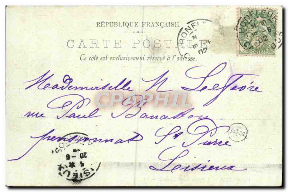 CPA Honfleur L'Eglise Saint Leonard — Rückseite