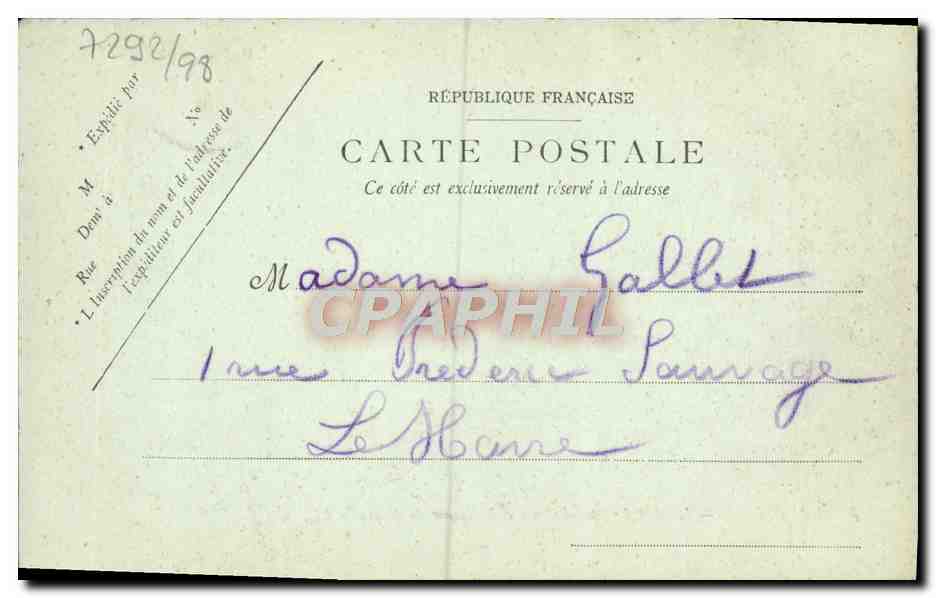 Honfleur — L'Hôtel du Cheval Blanc et le Bateau du Havre — LL. — Reverso
