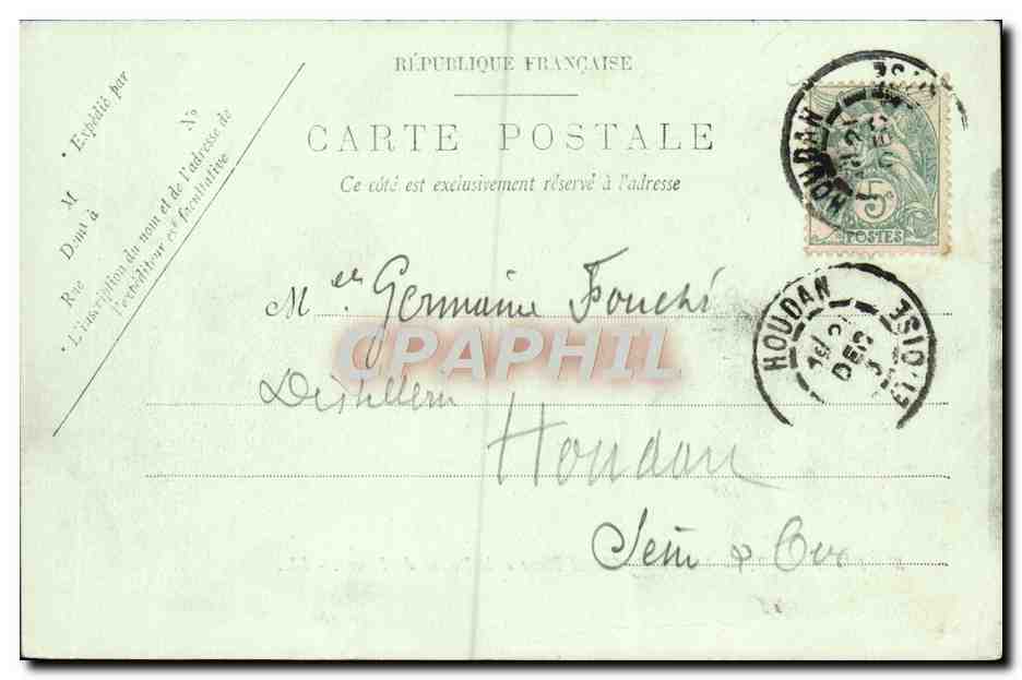 Honfleur — L'Hôtel du Cheval Blanc et le Bateau du Hôvre — LL — Verso