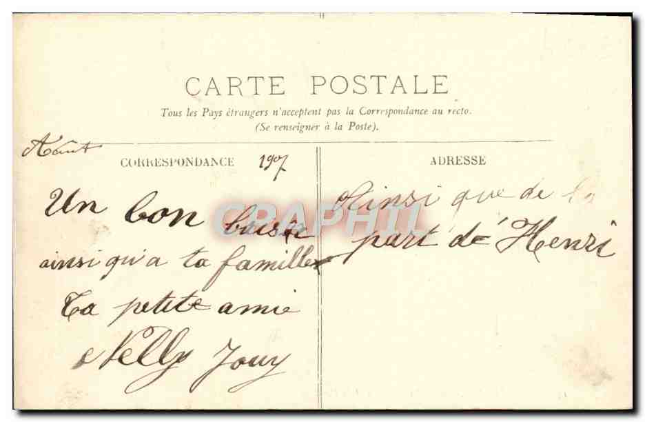 Honfleur — La Lieutenante et le Port — LL. — Nelly — Verso