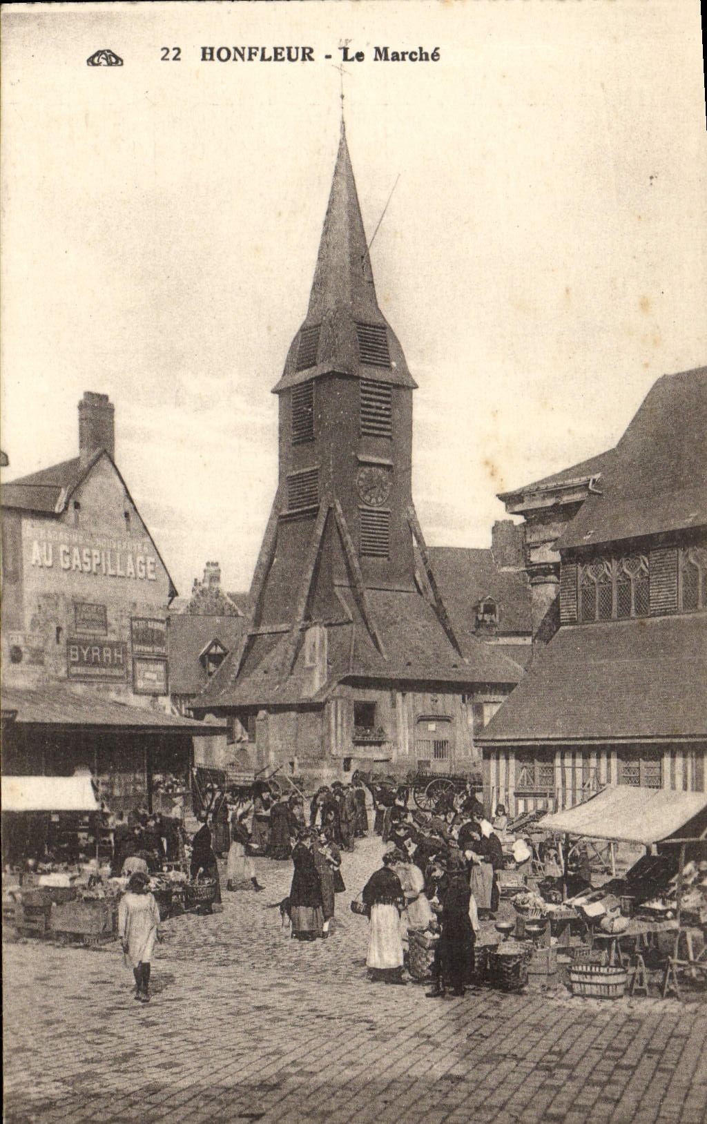 Honfleur - Le Marché — éditeur CPAPHIL, n° 22