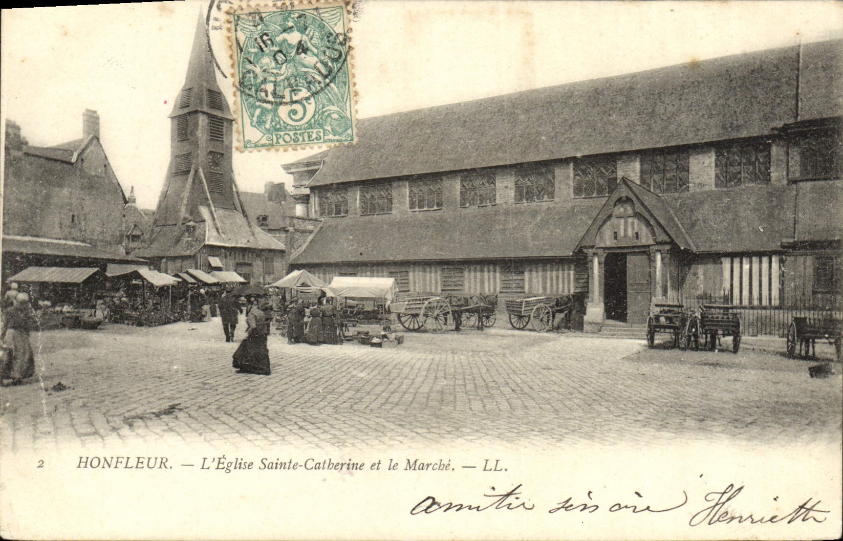 Honfleur — L'Église Sainte-Catherine et le Marché — LL.