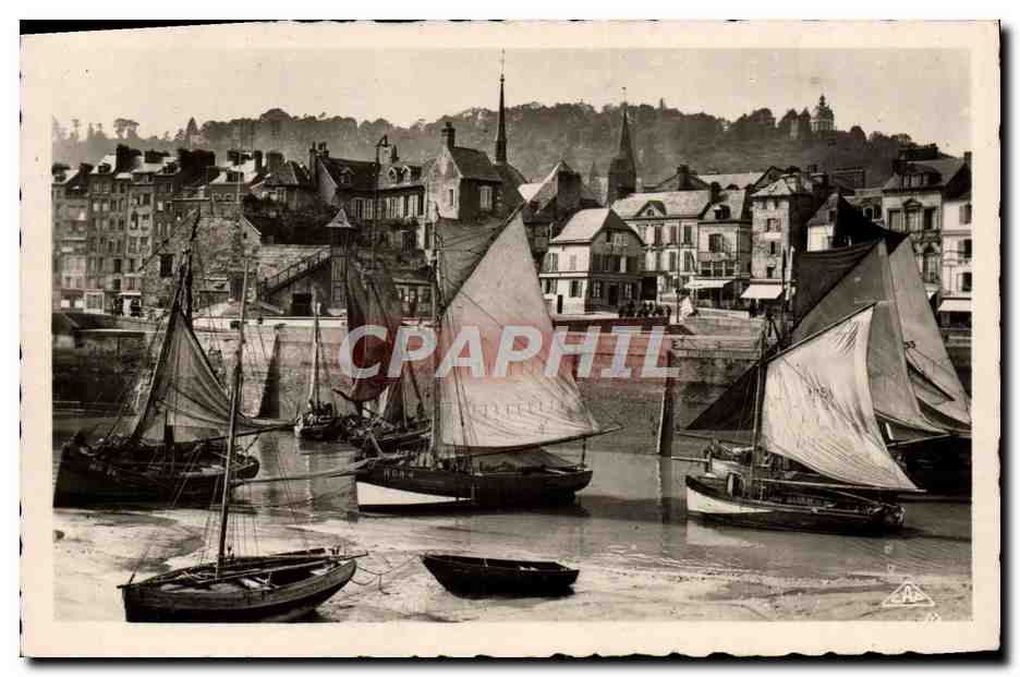 Hafen von Honfleur — Ansicht von Segelbooten — H. Leduc, (51)