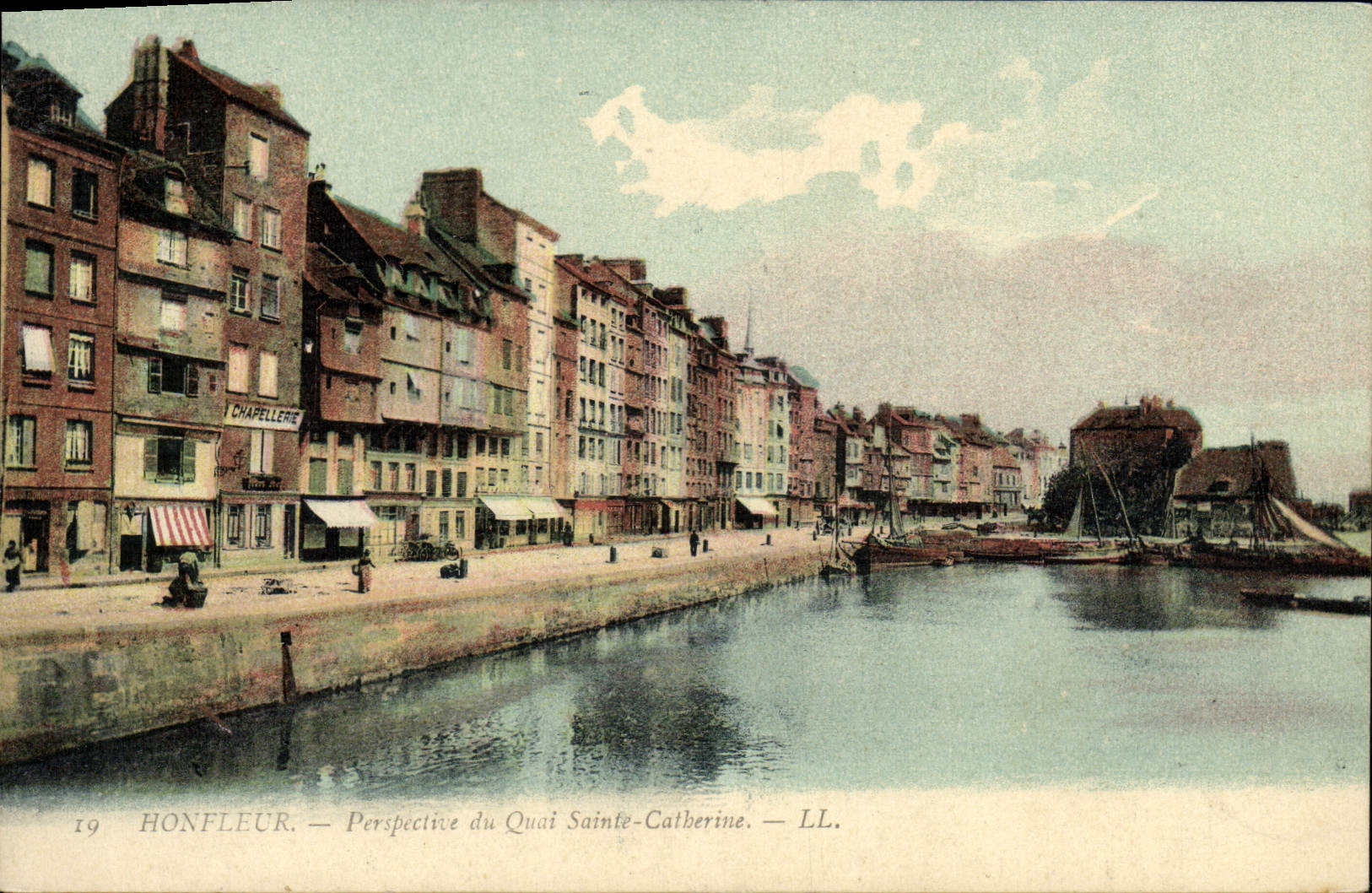 Honfleur — Perspective du Quai Sainte-Catherine — LL.