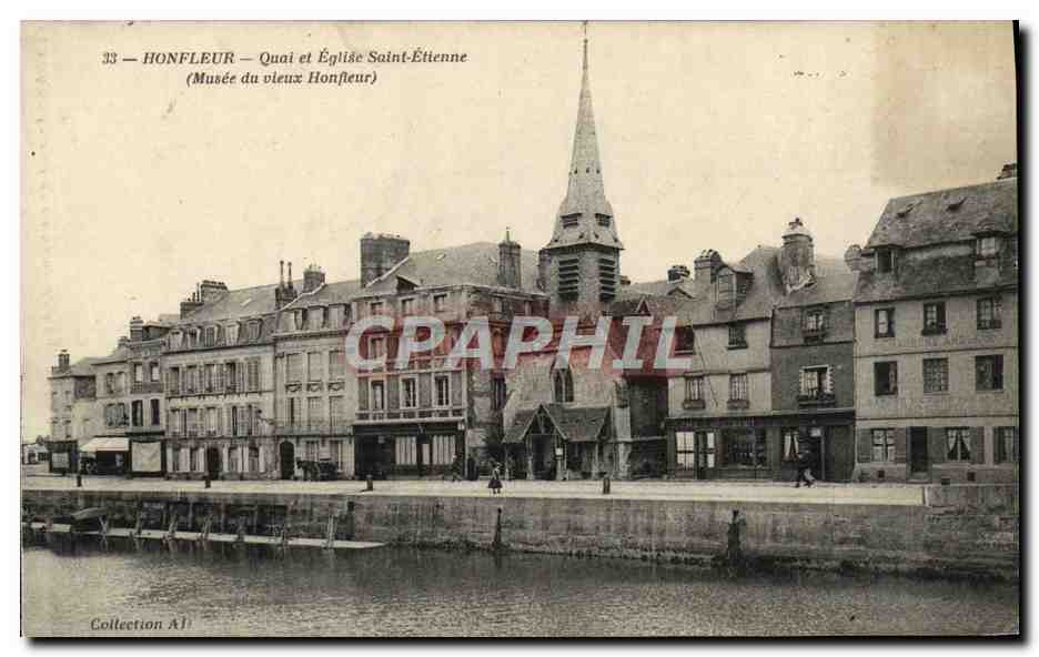 Honfleur — Quai et Église Saint-Étienne — Musée du Vieux Honfleur
