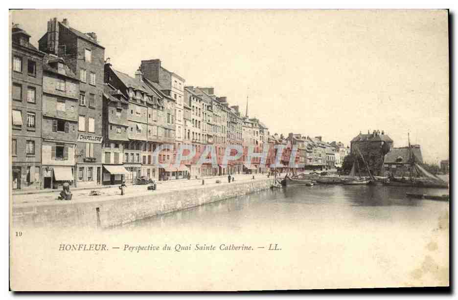 Honfleur — Perspective du Quai Sainte Catherine — LL.