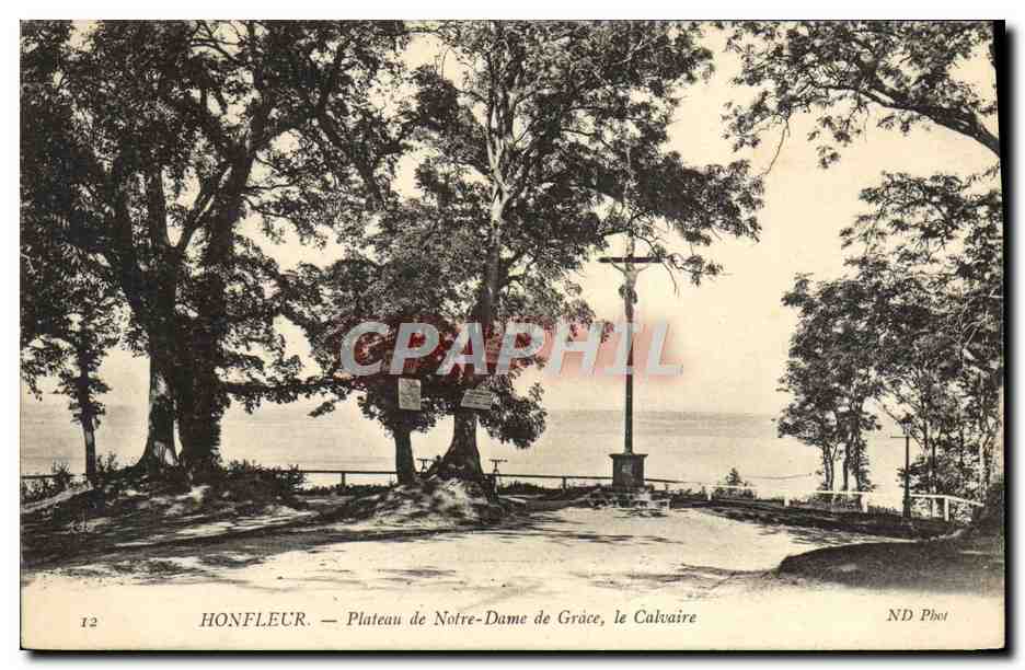 CPA Honfleur Plateau de Notre Dame de Grace Le Calvaire 
