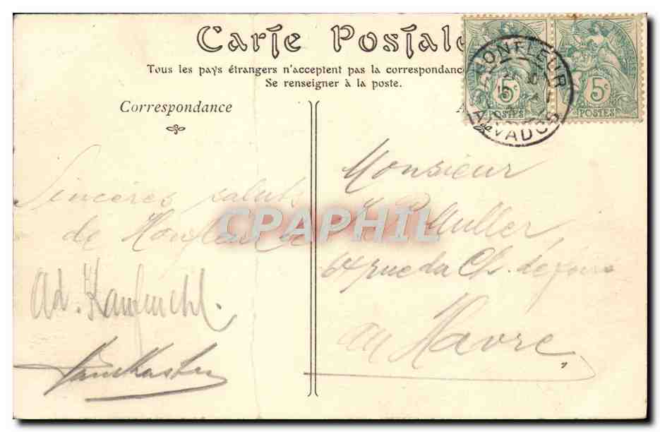 CPA Honfleur Plateau de Notre Dame de Grace Le Calvaire  — Rückseite