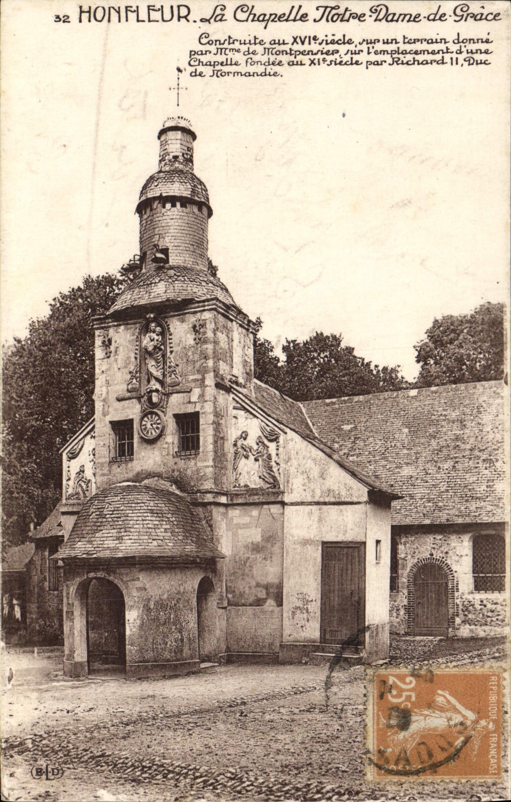 Honfleur — La Chapelle Notre-Dame-de-Grâce — Éditeur E.D. n°32