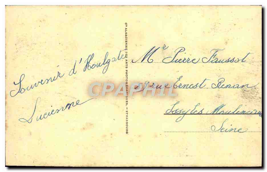 CPA Houlgate Les Villas et le Bois de Boulogne  — Verso