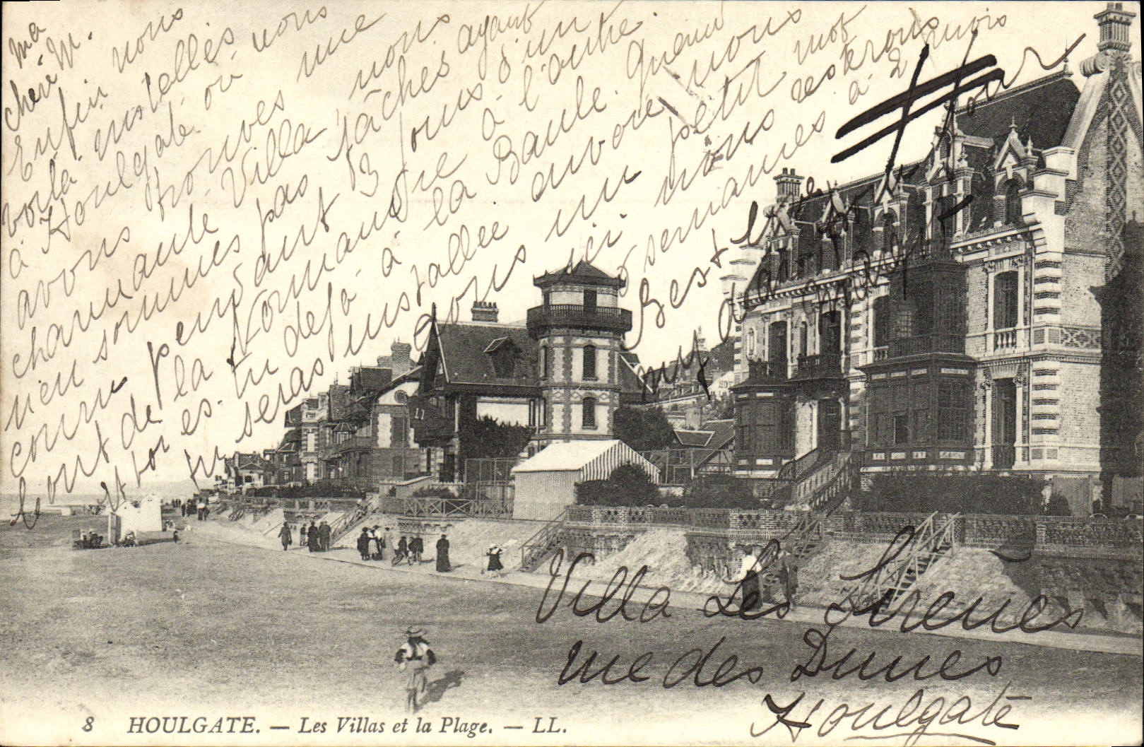 CPA Houlgate Les Villas et la Plage 
