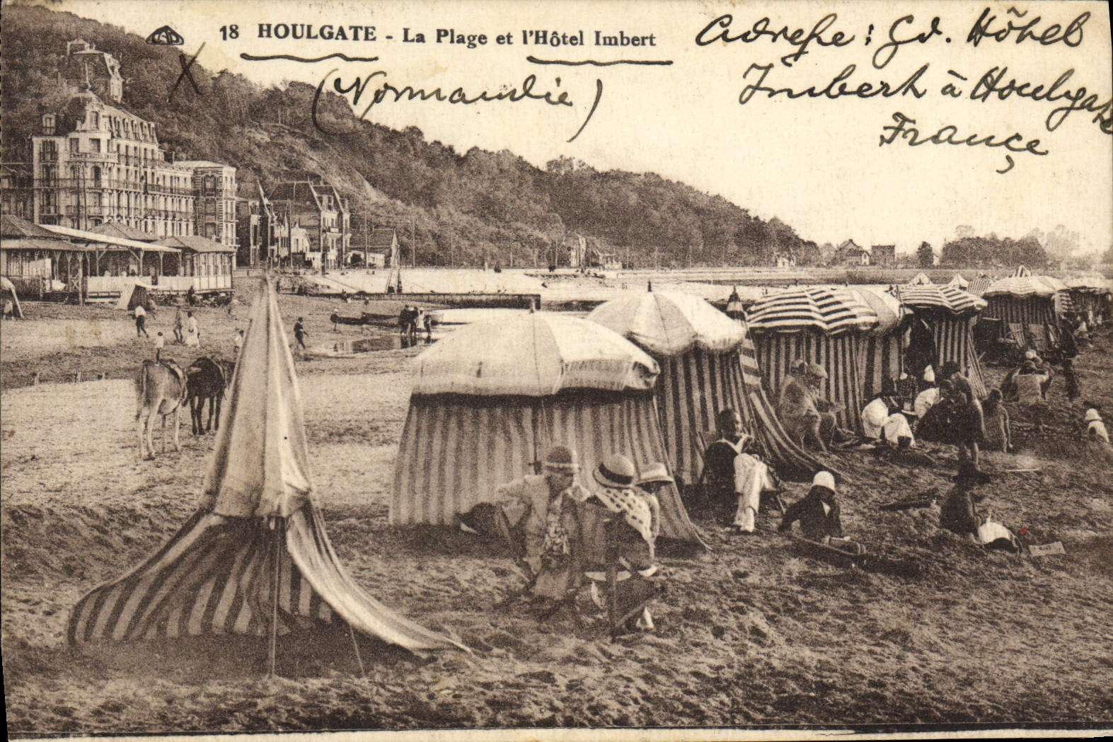 Houlgate - La Plage et l'Hôtel Imbert — éditeur Alcaïniennes des Arts Photographiques, n°18
