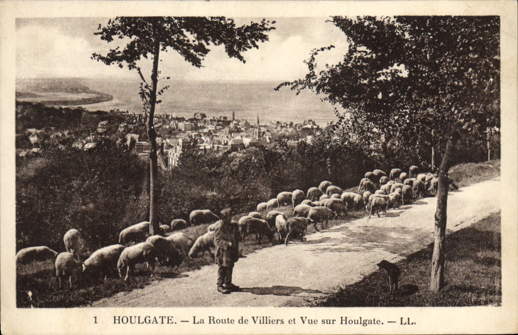 Houlgate — La Route de Villiers et Vue sur Houlgate — LL.