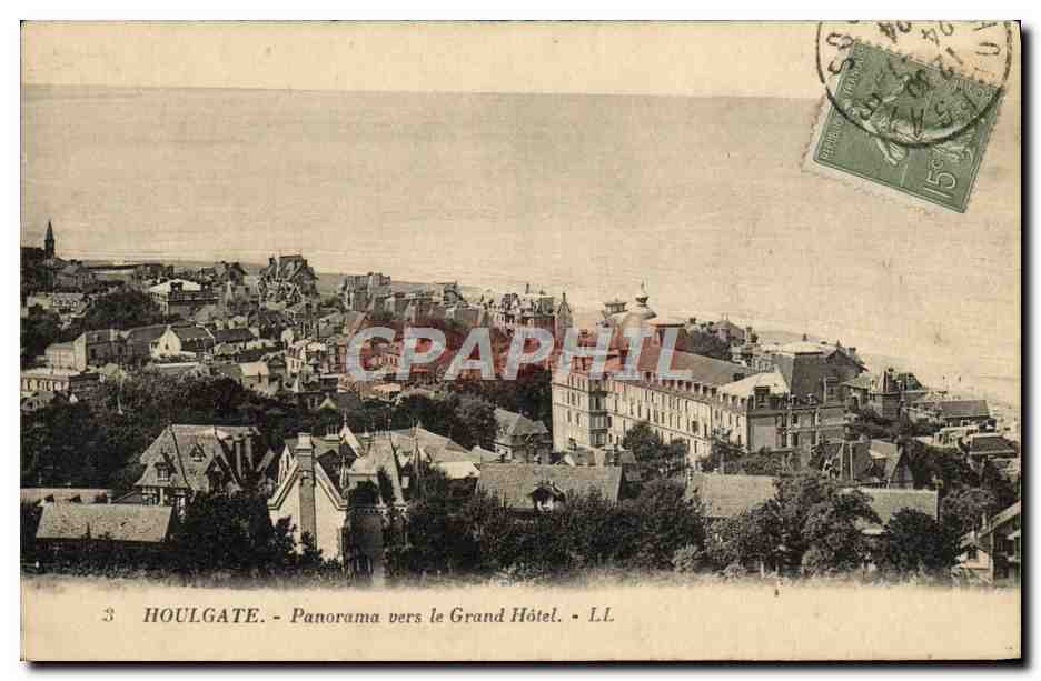 Houlgate - Panorama vers le Grand Hôtel - LL