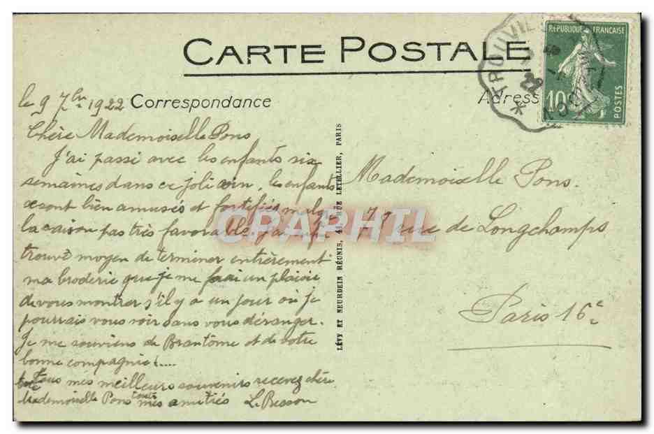 CPA Houlgate Vue generale prise du Bois de Boulogne  — Rückseite