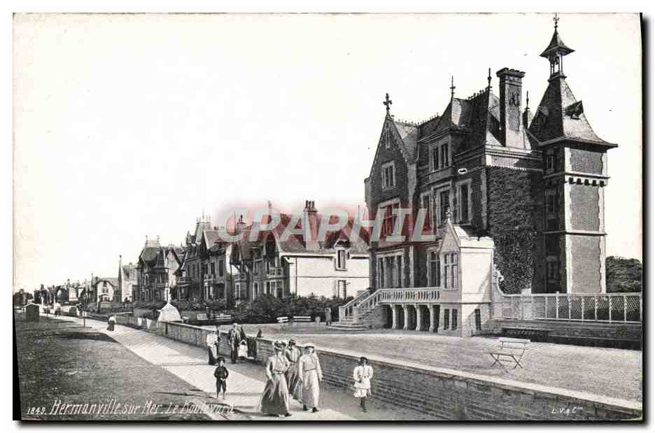 CPA Hermanville sur Mer Le boulevard