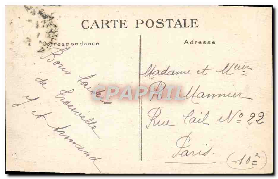 CPA Trouville La Reine des Plage La plage a maree basse — Verso