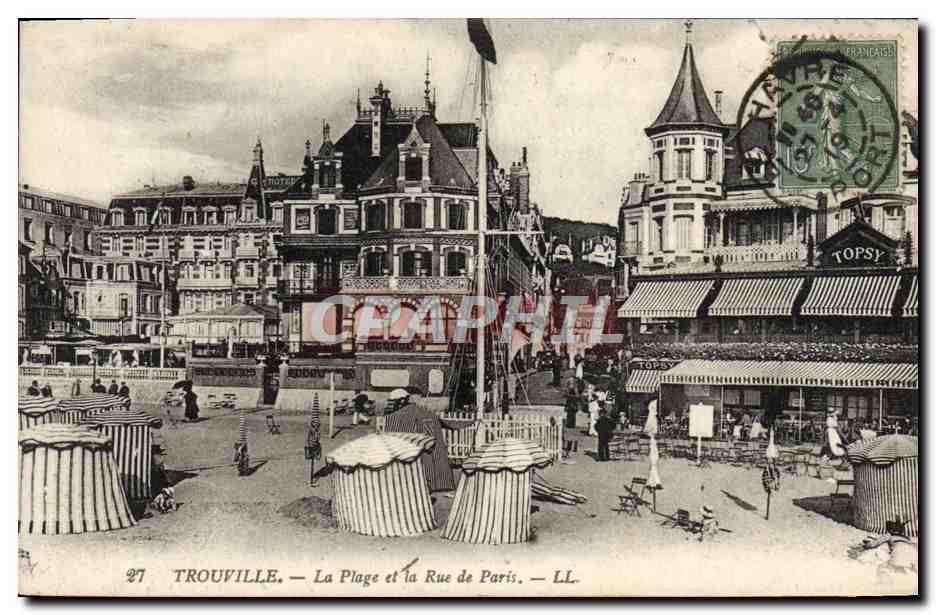 CPA Trouville La Plage et la Rue de Paris 