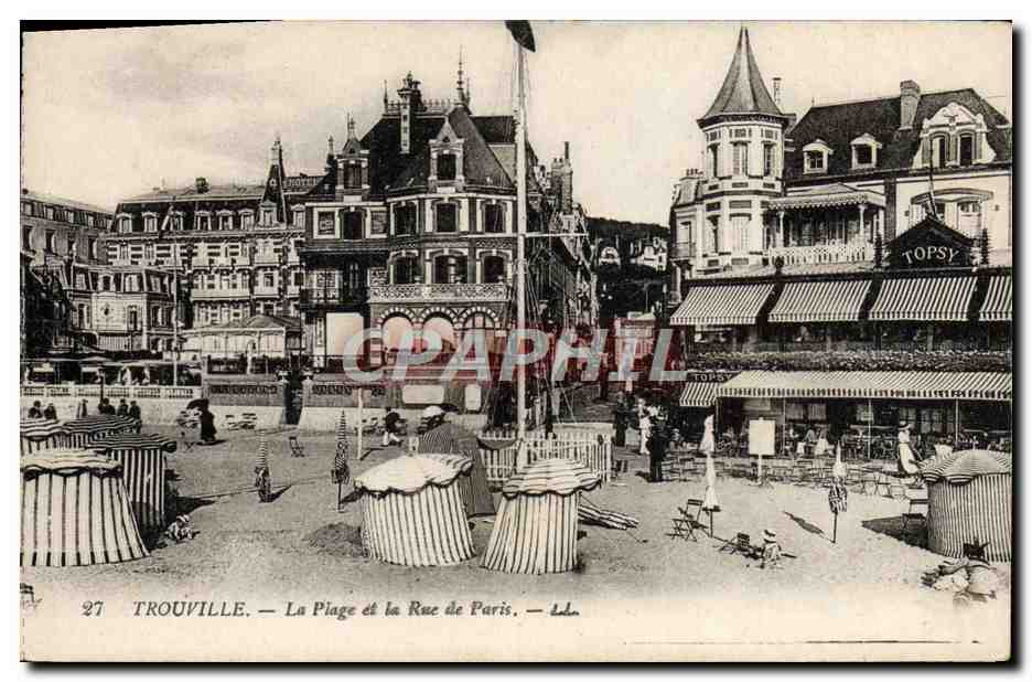 CPA Trouville La Plage et la Rue de Paris 