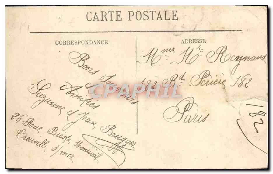CPA Trouville La Plage  — Verso